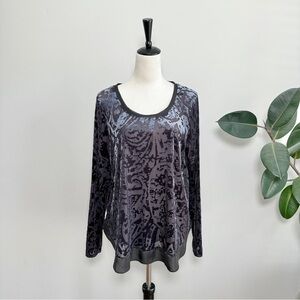 Simply Vera Vera Wang Velvet Burnout Long Sleeve top